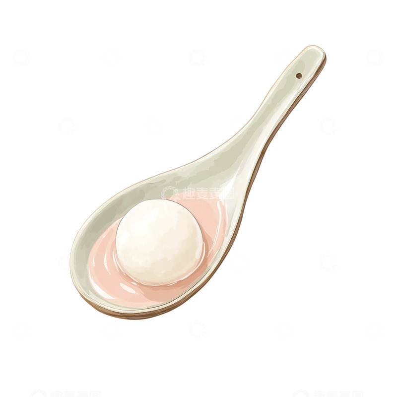 高清大图下载【趣麦麦图】温润如玉的古典陶瓷勺子