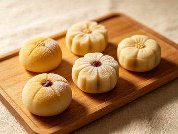 木质托盘精致月饼美食摄影