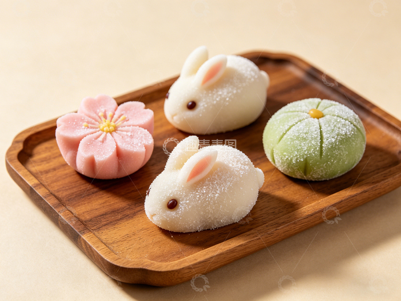 高清大图下载【趣麦麦图】日式和果子甜点摆盘