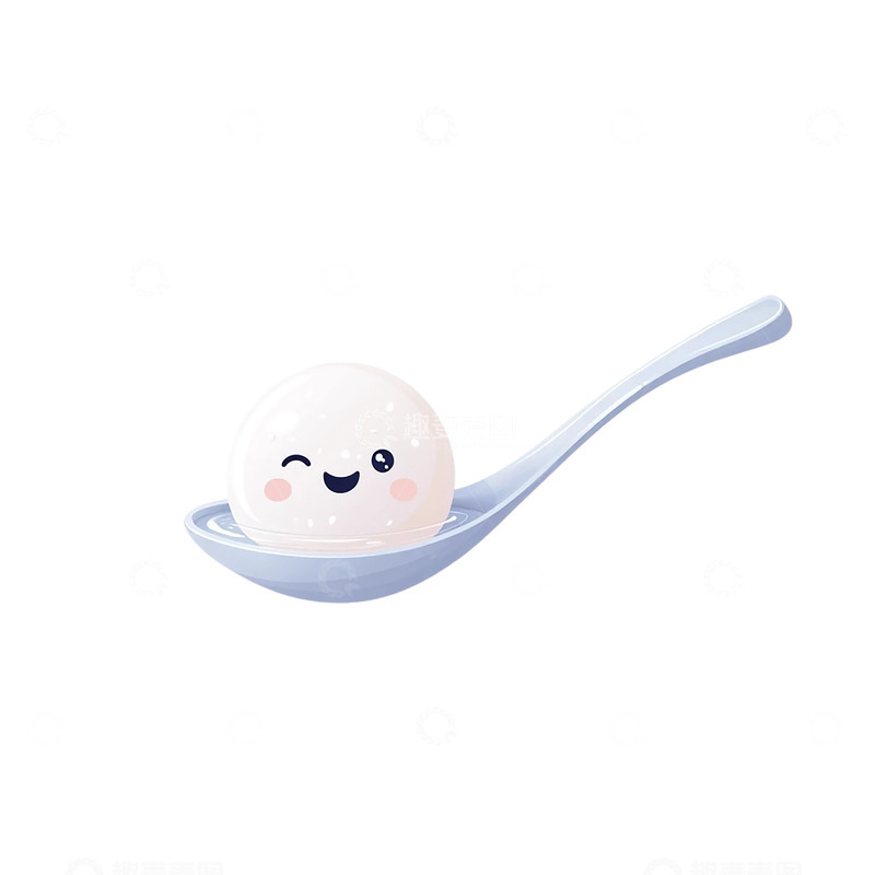 高清大图下载【趣麦麦图】可爱萌趣的笑眼白球