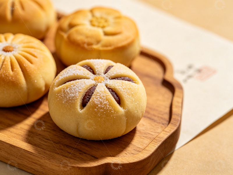 高清大图下载【趣麦麦图】木质托盘精致糕点美食摄影