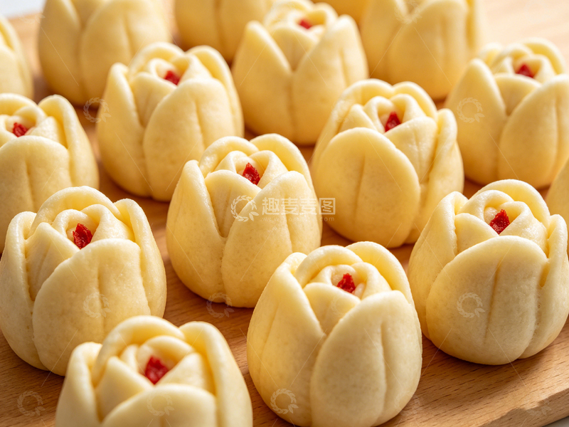 高清大图下载【趣麦麦图】面食花朵造型美食摄影