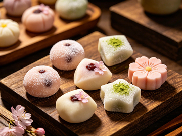 精致日式和果子糕点美食摄影