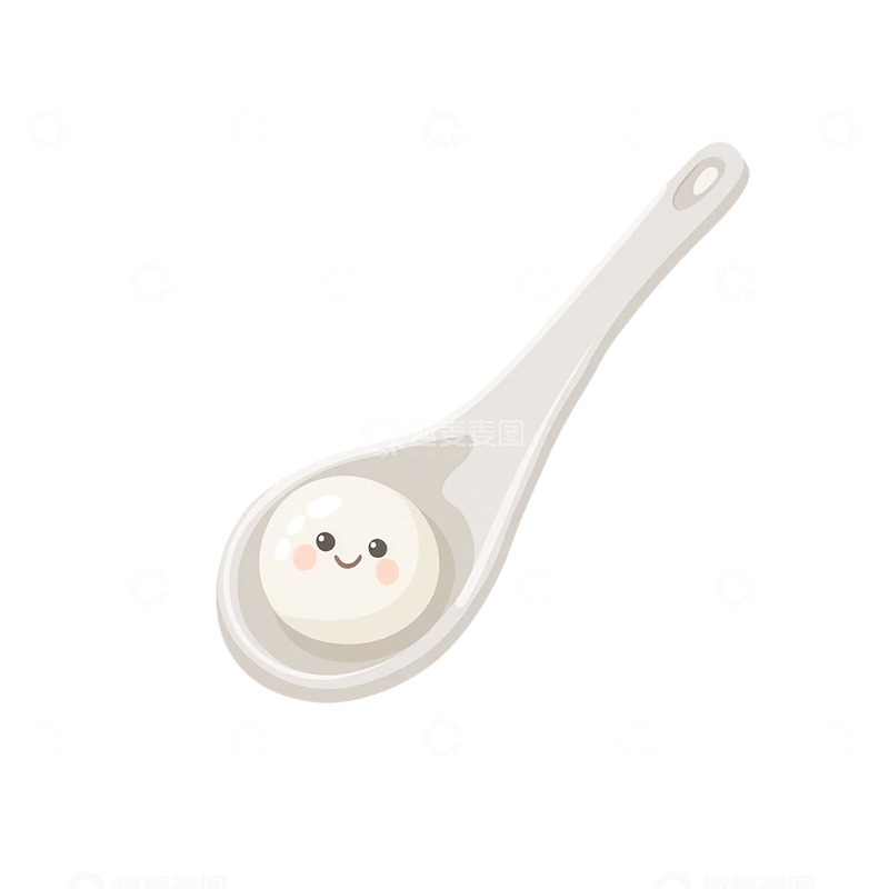 高清大图下载【趣麦麦图】可爱萌趣的白色汤勺奇遇记