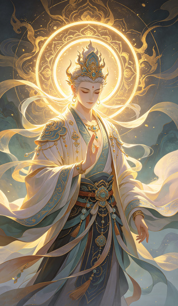 古风神圣人物插画装饰画