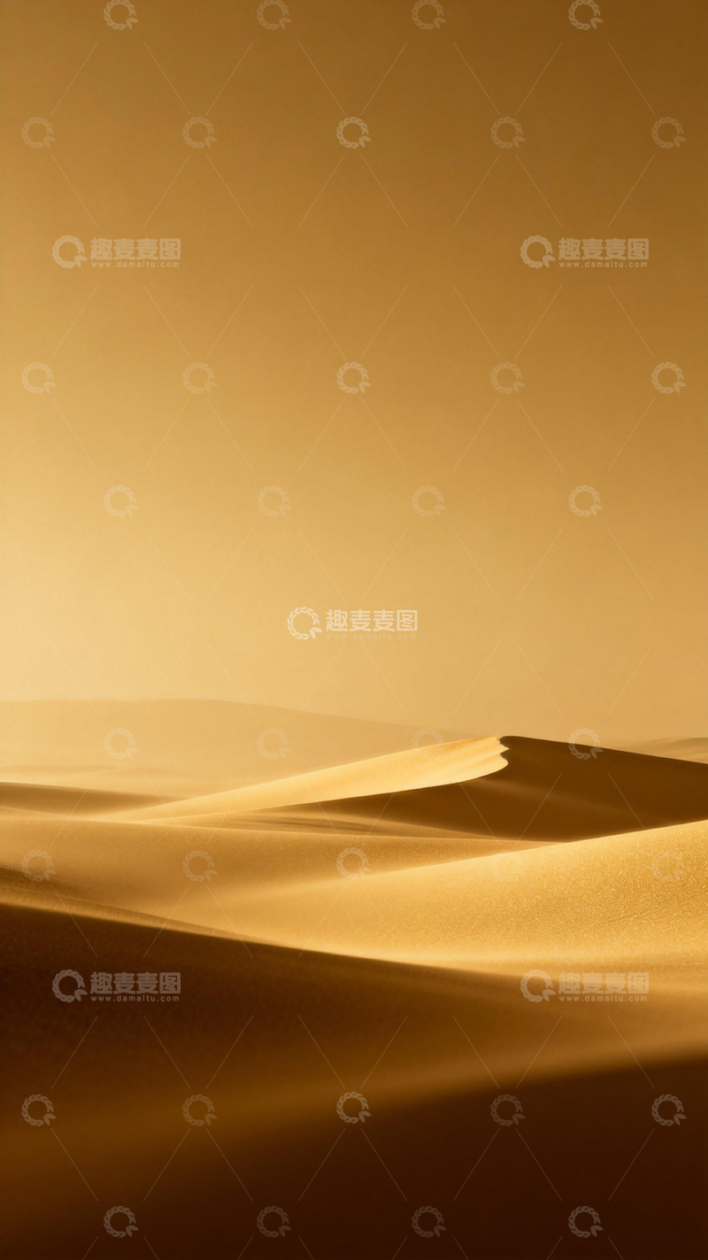 高清大图下载【趣麦麦图】沙漠光影金黄沙丘