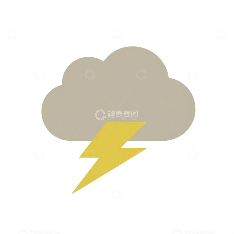 高清大图下载【趣麦麦图】雷电云层的阴影交响