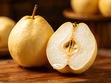 新鲜梨子特写摄影