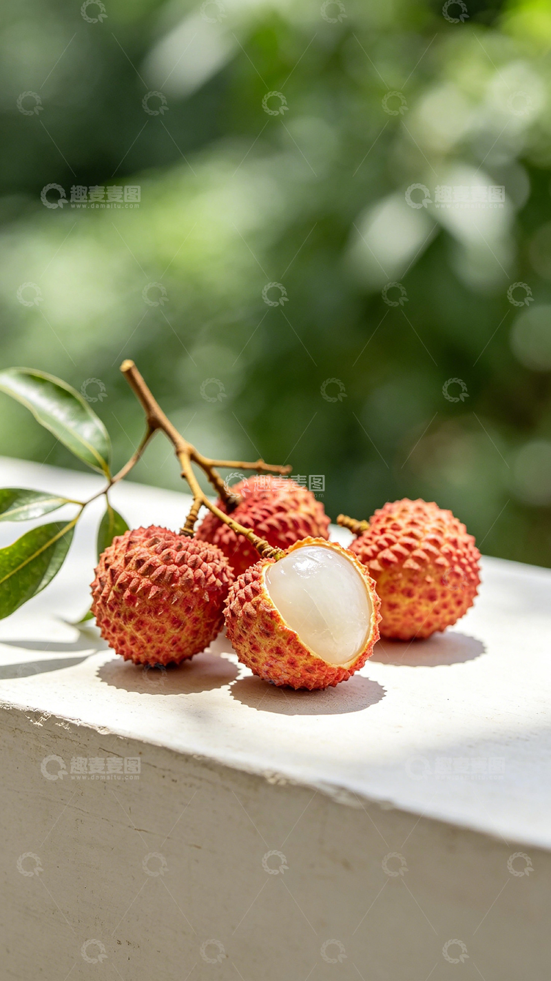 高清大图下载【趣麦麦图】清新荔枝特写