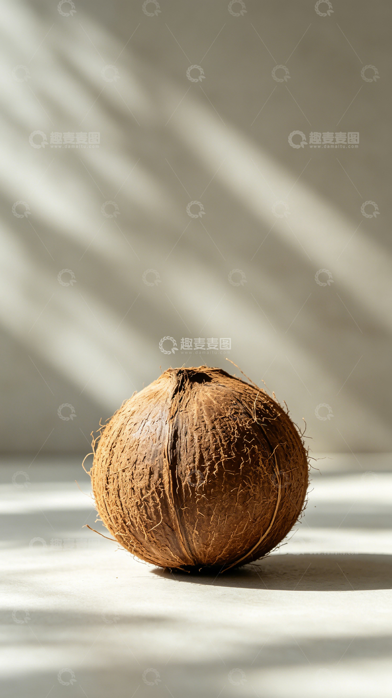 高清大图下载【趣麦麦图】简约光影椰子静物摄影