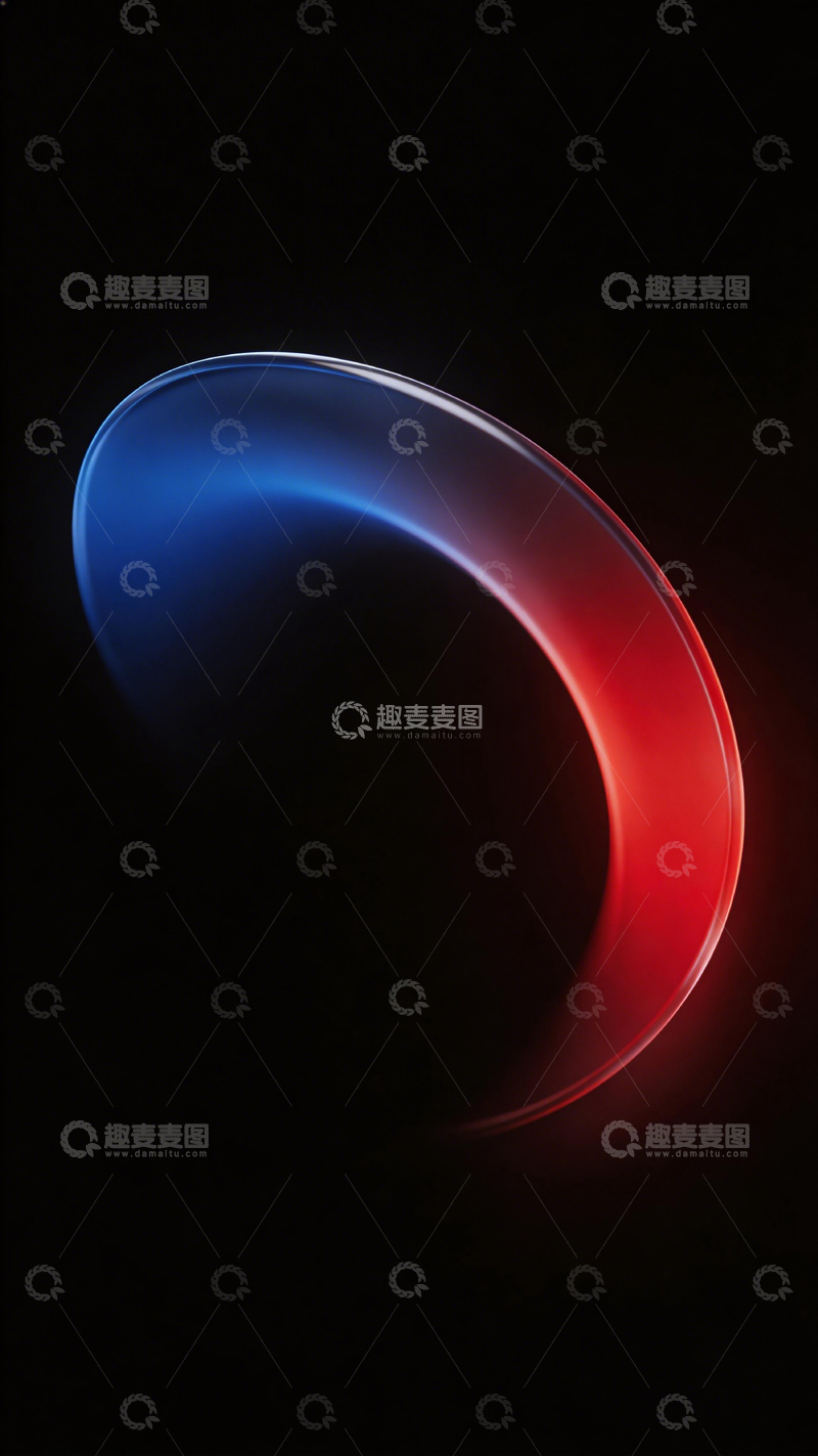 高清大图下载【趣麦麦图】霓虹弧形光影设计素材