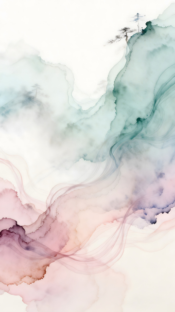 水墨抽象山水画艺术背景