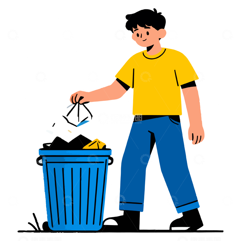 源文件下载【趣麦麦图】卡通风格环保人物矢量图素材