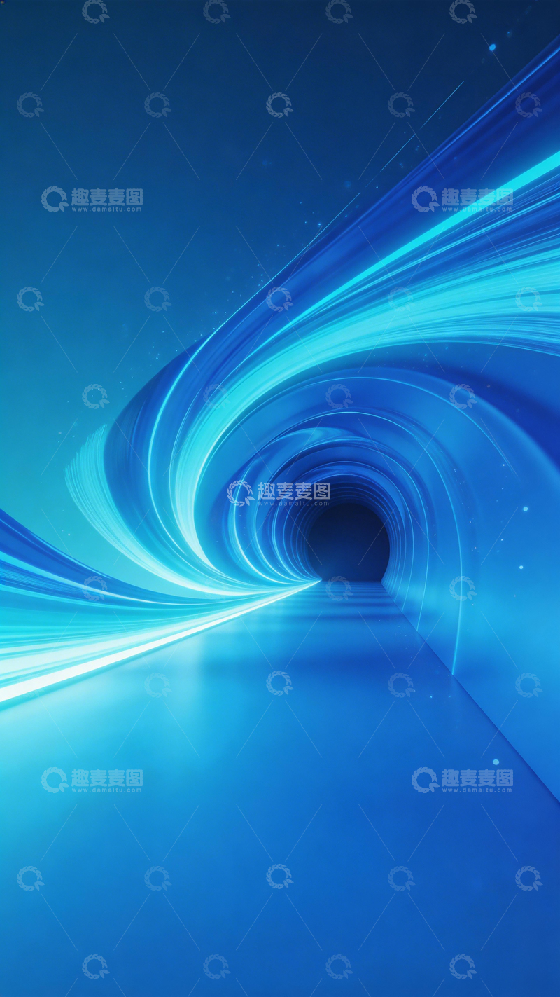 高清大图下载【趣麦麦图】科技感隧道光影背景