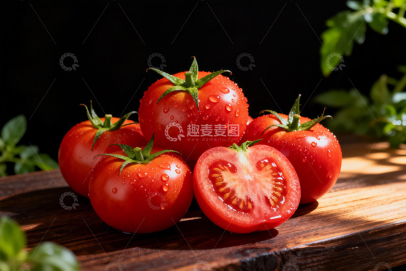 高清大图下载【趣麦麦图】新鲜番茄西红柿实拍2