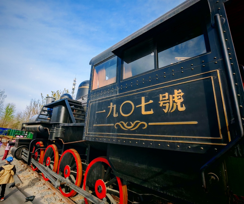 复古蒸汽火车展示
