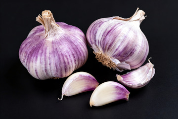 新鲜干大蒜，厨房调味食材特写0