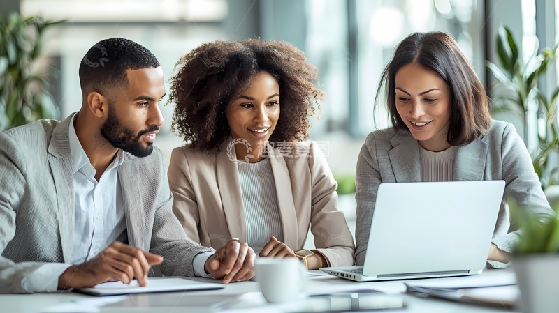 高清大图下载【趣麦麦图】商务会议协作讨论场景