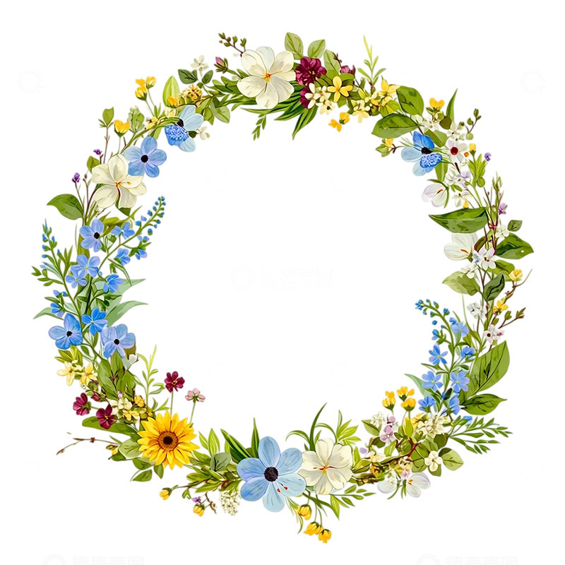 高清大图下载【趣麦麦图】花环的梦幻缤纷奇境