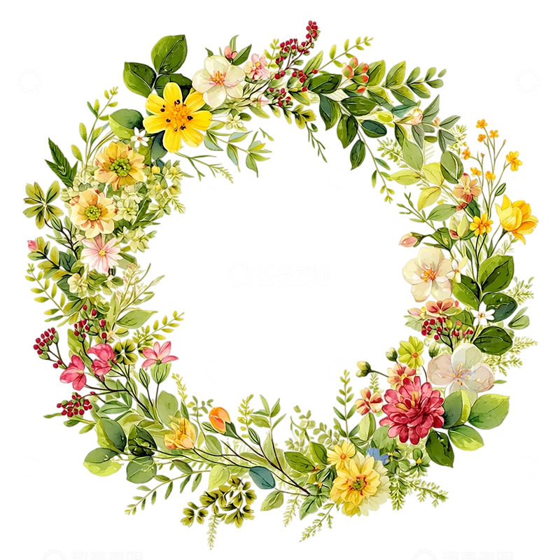 高清大图下载【趣麦麦图】花环中的春日交响曲