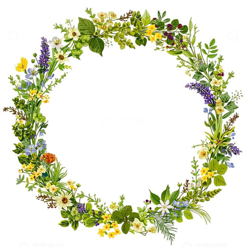 高清大图下载【趣麦麦图】花环奇境中繁花似锦