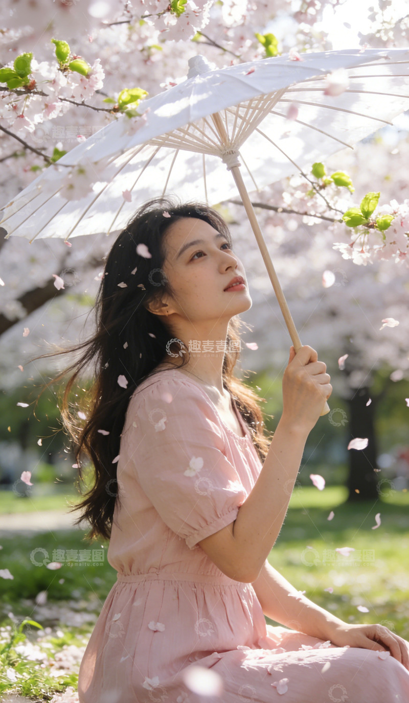 高清大图下载【趣麦麦图】春日樱花少女写真摄影