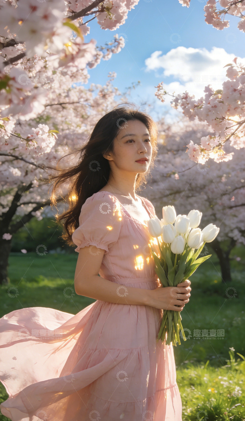 高清大图下载【趣麦麦图】春日樱花少女照片写真