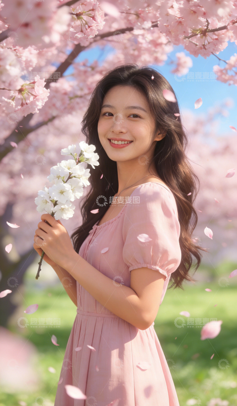 高清大图下载【趣麦麦图】春日樱花少女写真摄影
