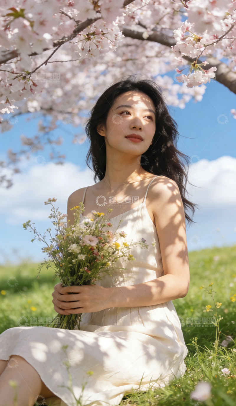 高清大图下载【趣麦麦图】春日樱花少女写真照片