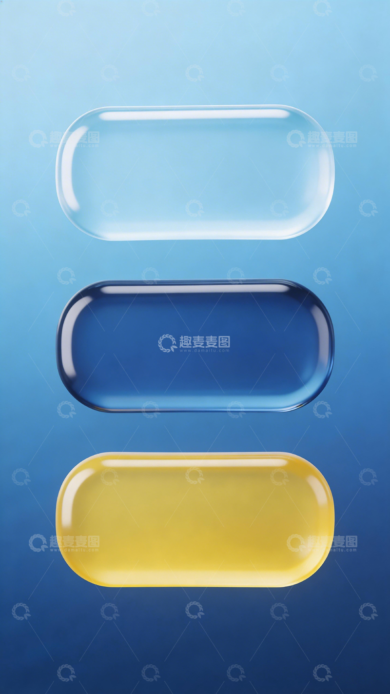 高清大图下载【趣麦麦图】简约三色椭圆形设计元素