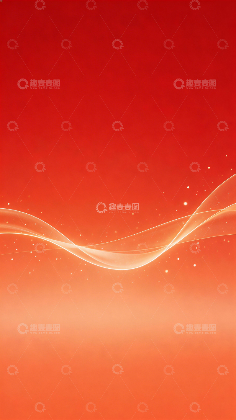 高清大图下载【趣麦麦图】红橙渐变流动光线背景