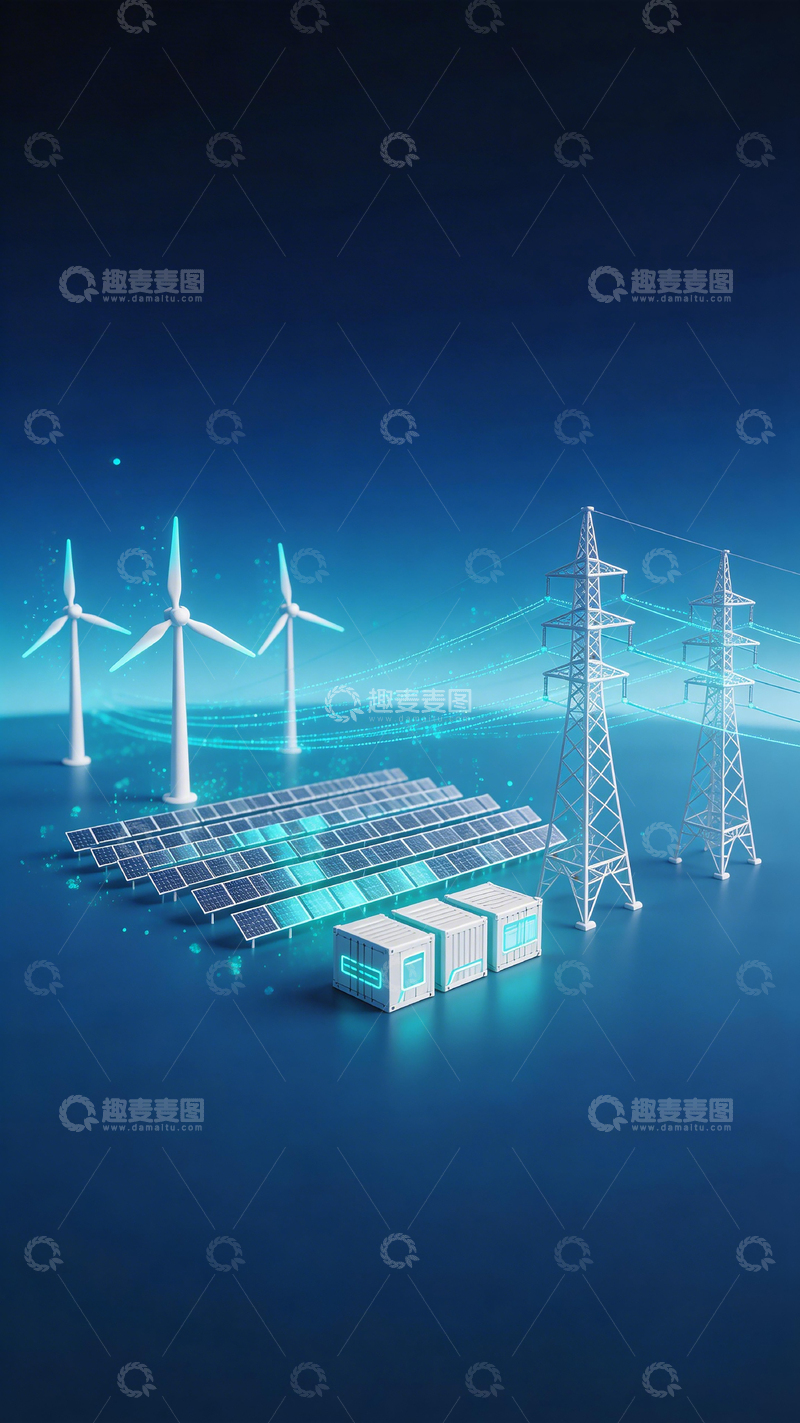高清大图下载【趣麦麦图】未来能源科技场景设计