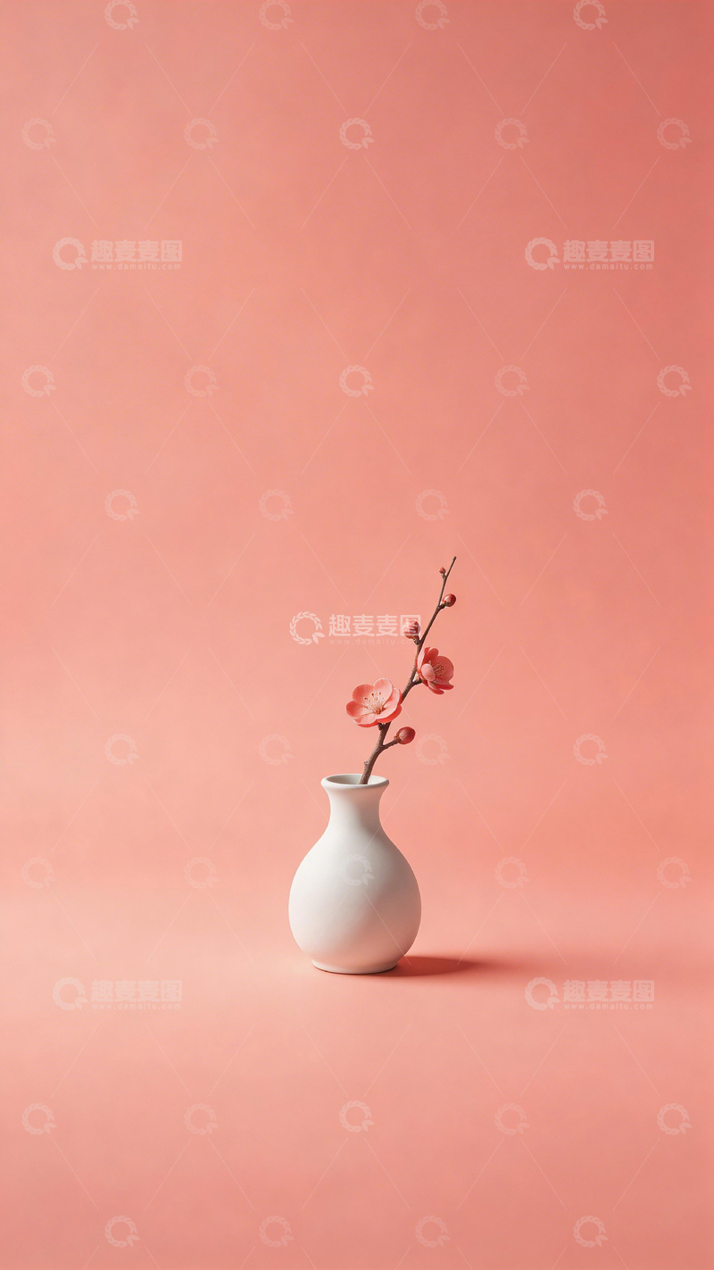高清大图下载【趣麦麦图】简约花瓶梅花意境摄影