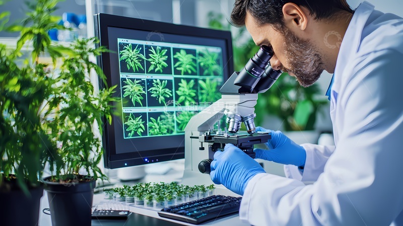 高清大图下载【趣麦麦图】科研实验室大麻植物研究图像