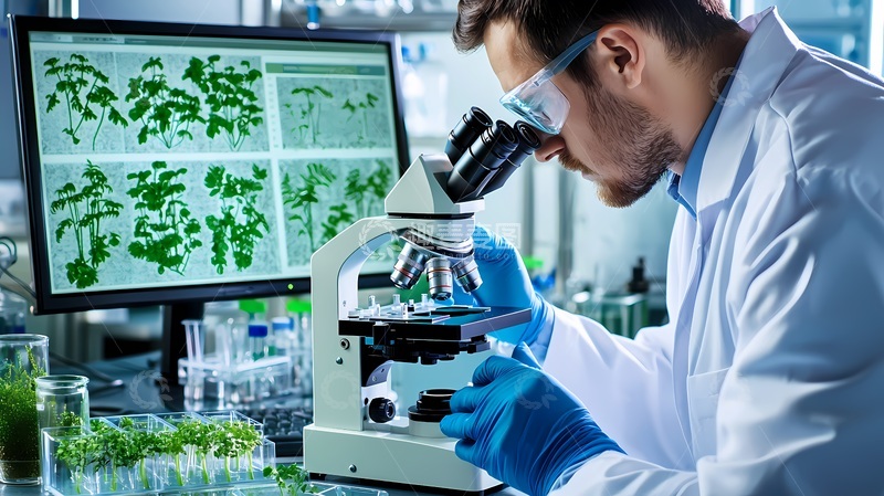 高清大图下载【趣麦麦图】实验室植物研究科技素材