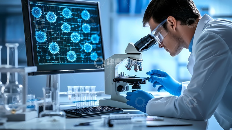 高清大图下载【趣麦麦图】实验室研究病毒科技医疗