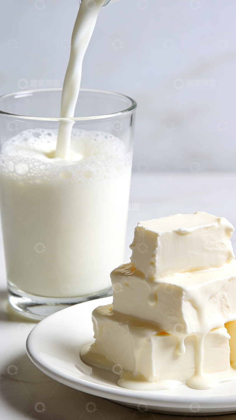 高清大图下载【趣麦麦图】清新牛奶与奶酪美食摄影