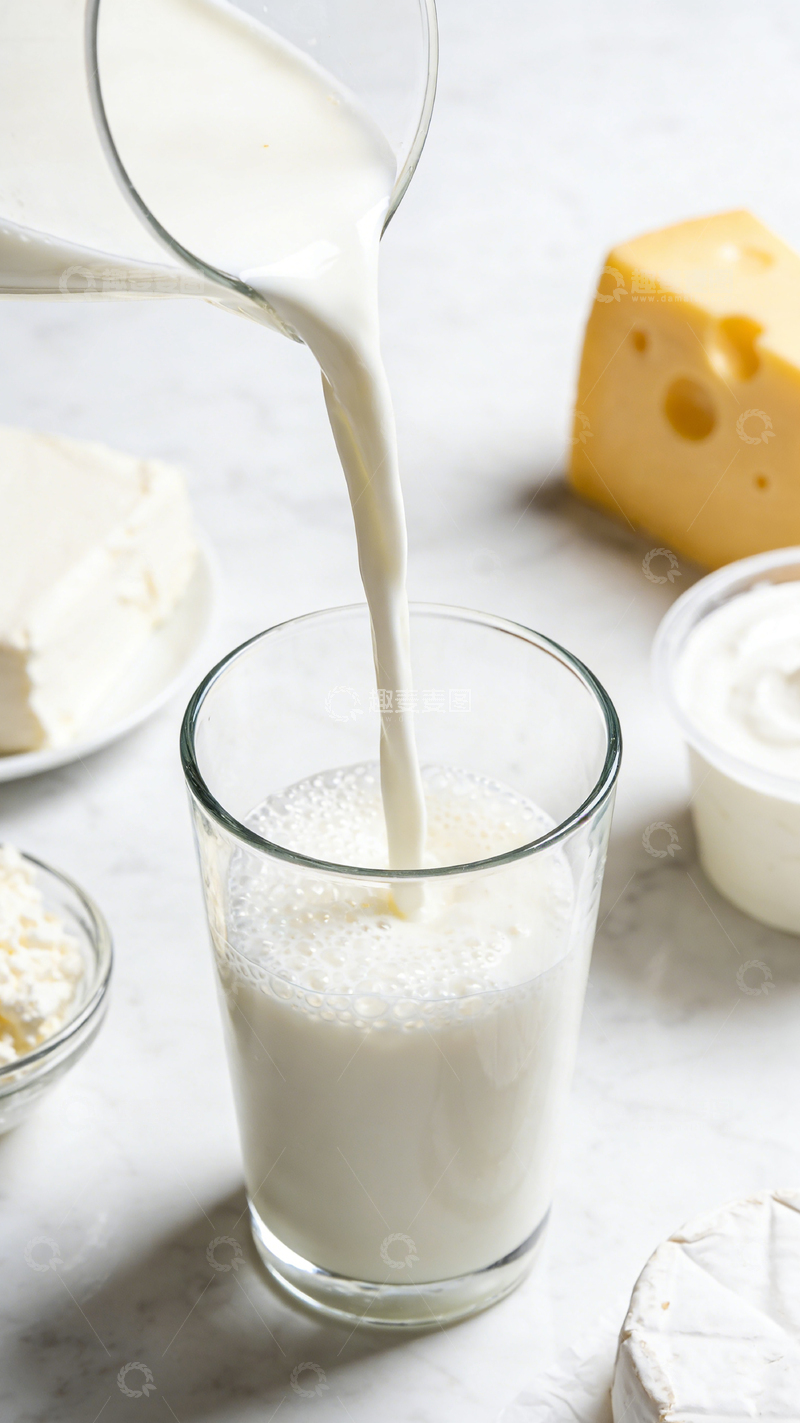 高清大图下载【趣麦麦图】倒牛奶场景乳制品摄影