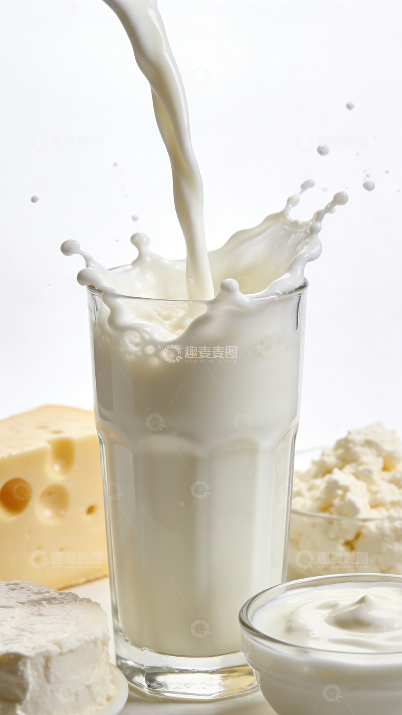 高清大图下载【趣麦麦图】牛奶飞溅美食摄影