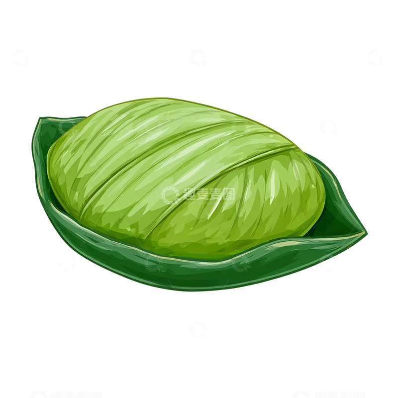 高清大图下载【趣麦麦图】绿意盎然的传统青团