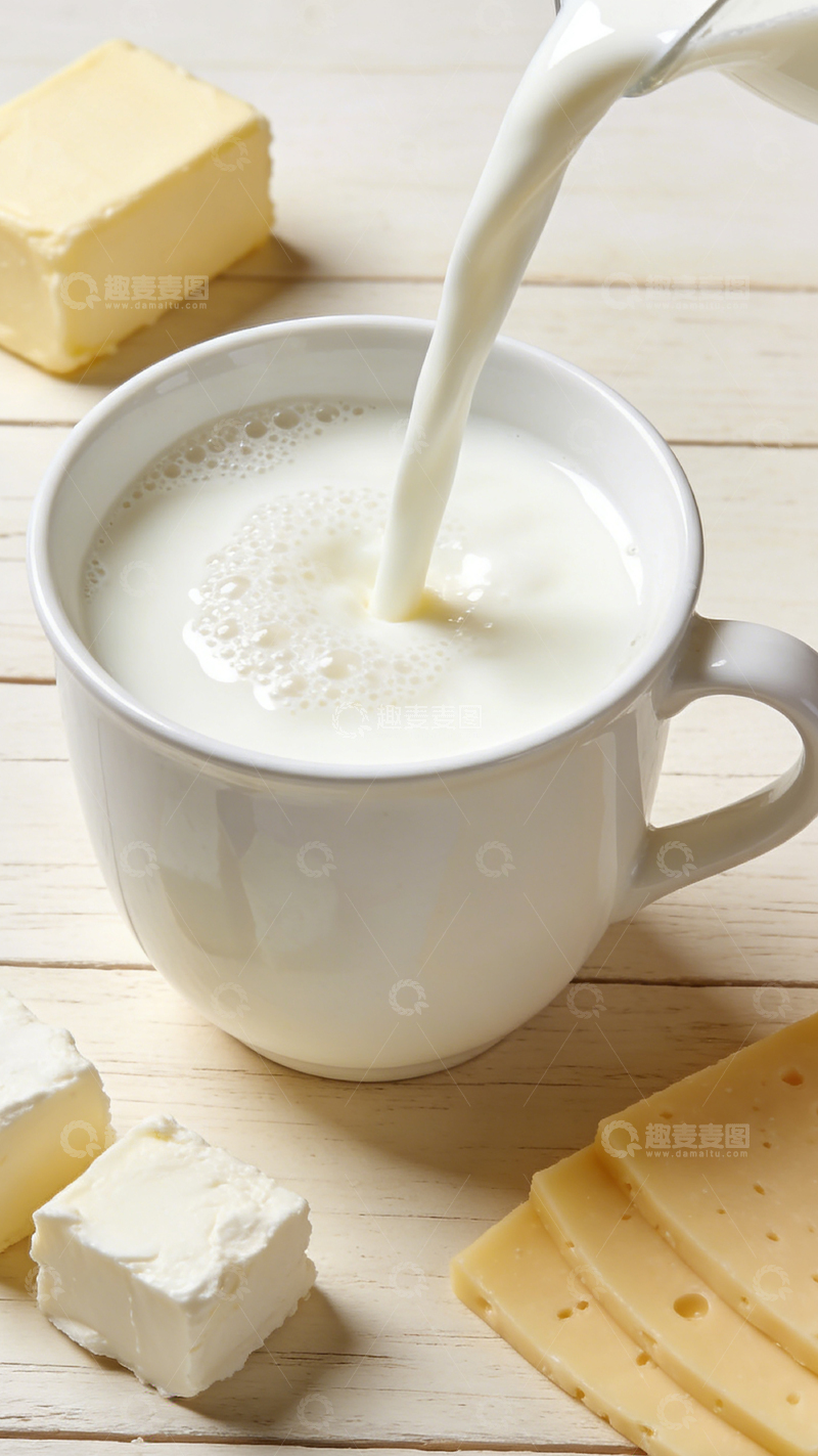 高清大图下载【趣麦麦图】牛奶黄油美食摄影图片