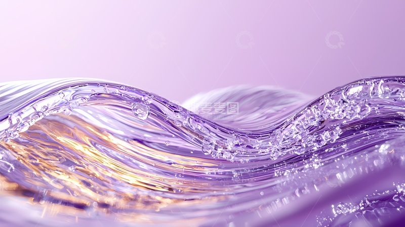 高清大图下载【趣麦麦图】紫幻波浪光影艺术特效