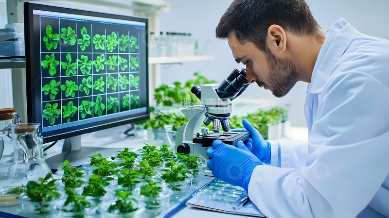 高清大图下载【趣麦麦图】【标题】科研实验室植物研究