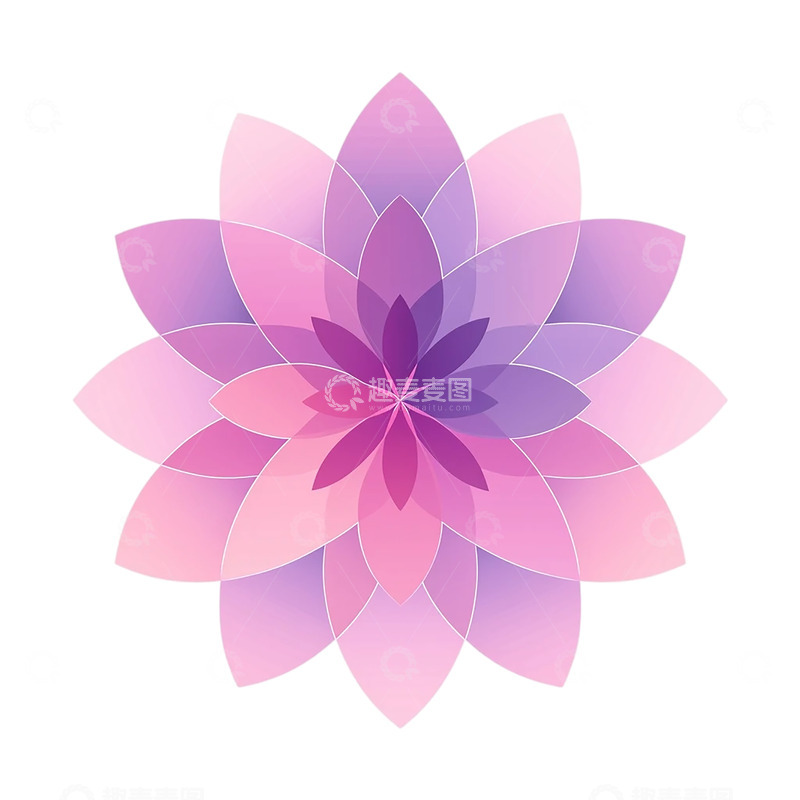 高清大图下载【趣麦麦图】幻彩几何花海梦境