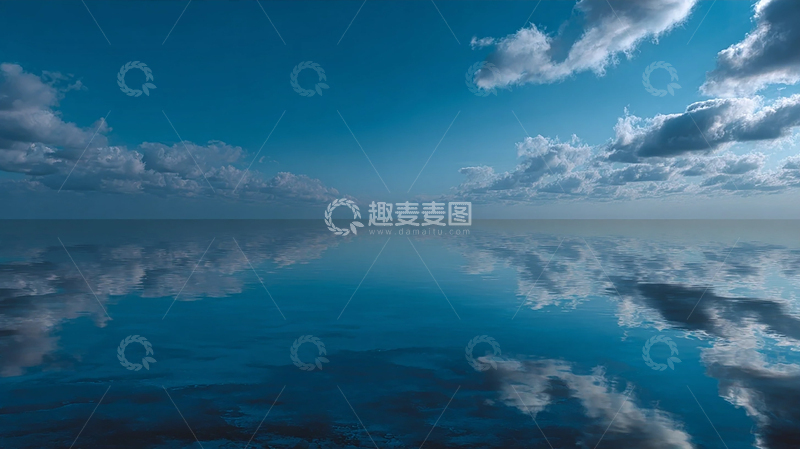 高清大图下载【趣麦麦图】天空与海面交织的梦境之境