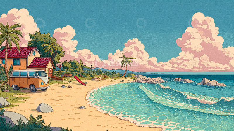 高清大图下载【趣麦麦图】记忆深处的蔚蓝假日