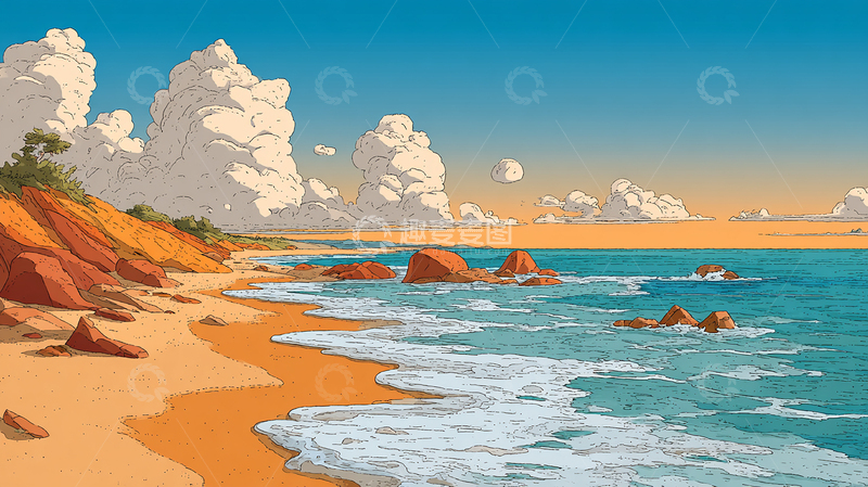 高清大图下载【趣麦麦图】云卷浪涌的诗意时光