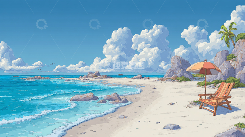 高清大图下载【趣麦麦图】夏日海滨幻境诗篇