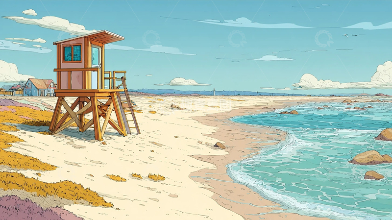 高清大图下载【趣麦麦图】海风吹拂的守望者小屋