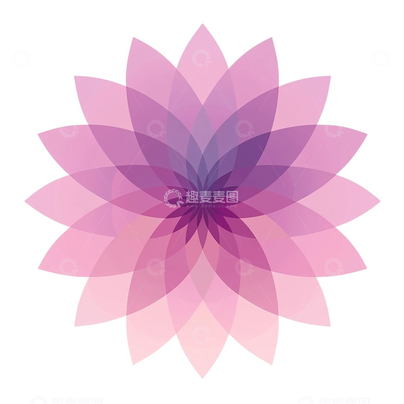 高清大图下载【趣麦麦图】幻彩几何花海绽放